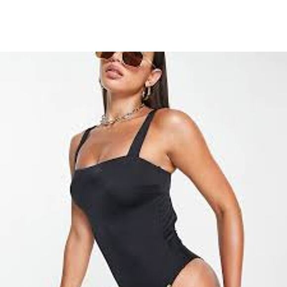 AERIE Cheeky One Piece Swimsuit Black Size Small S - Picture 1 of 4